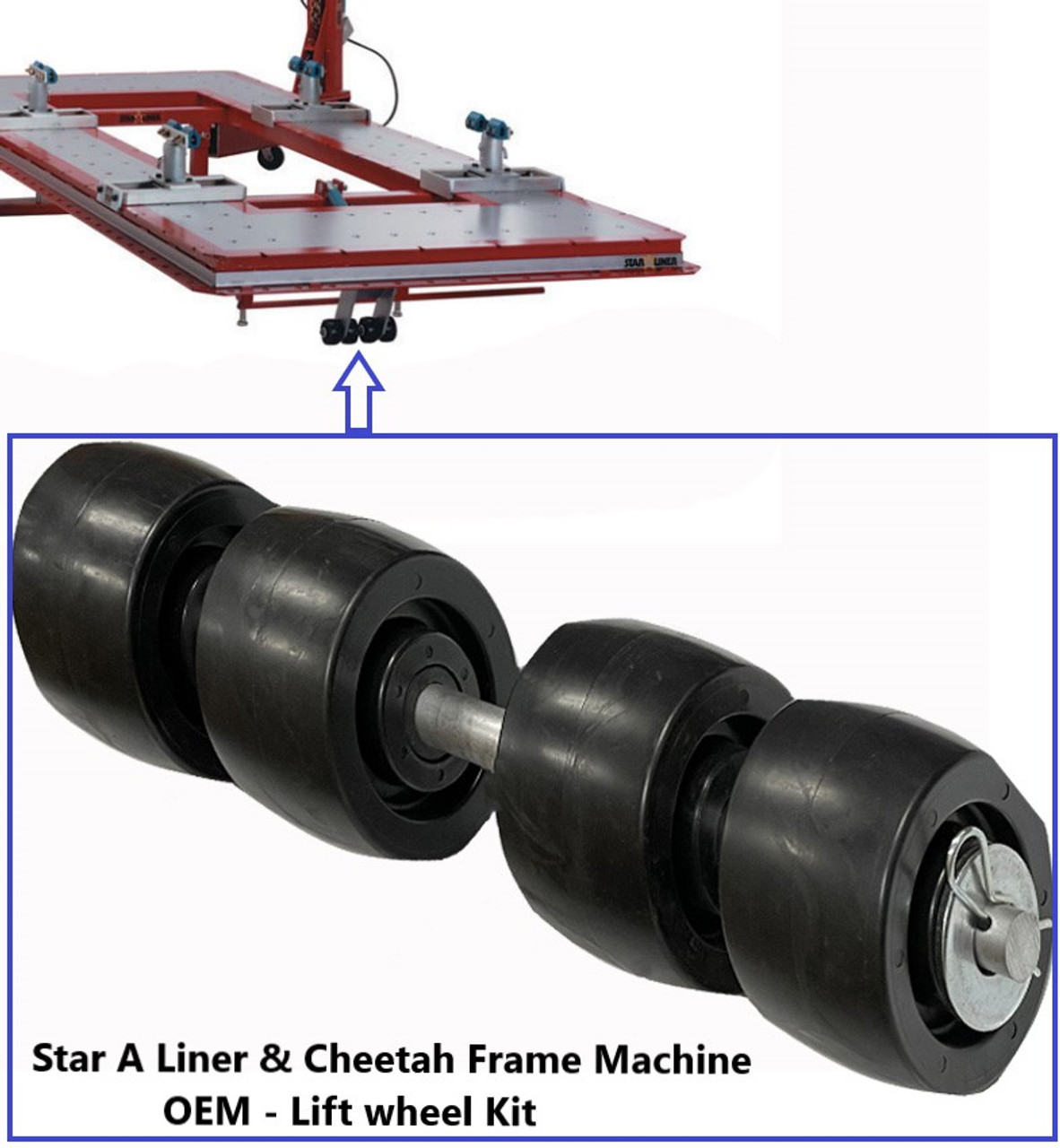 Star-A-Liner - Cheetah Frame Machine Lift Wheel  Assembly-2
