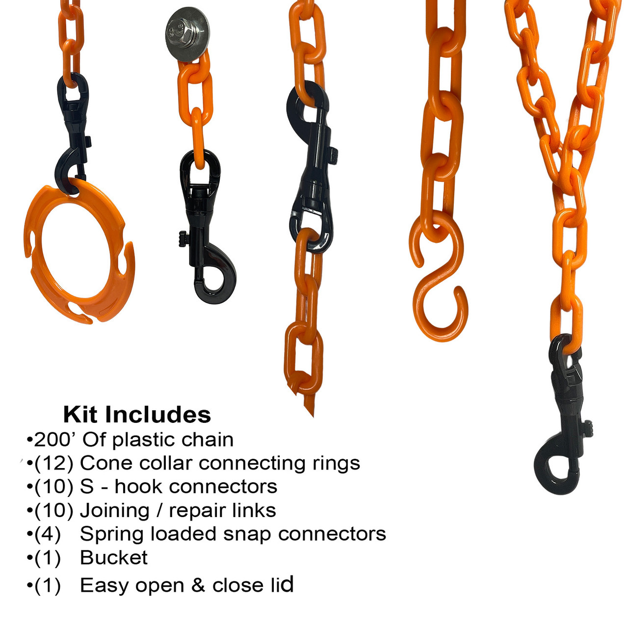 Cone Collar Chain and Connector kit - EV - Designated stall F
