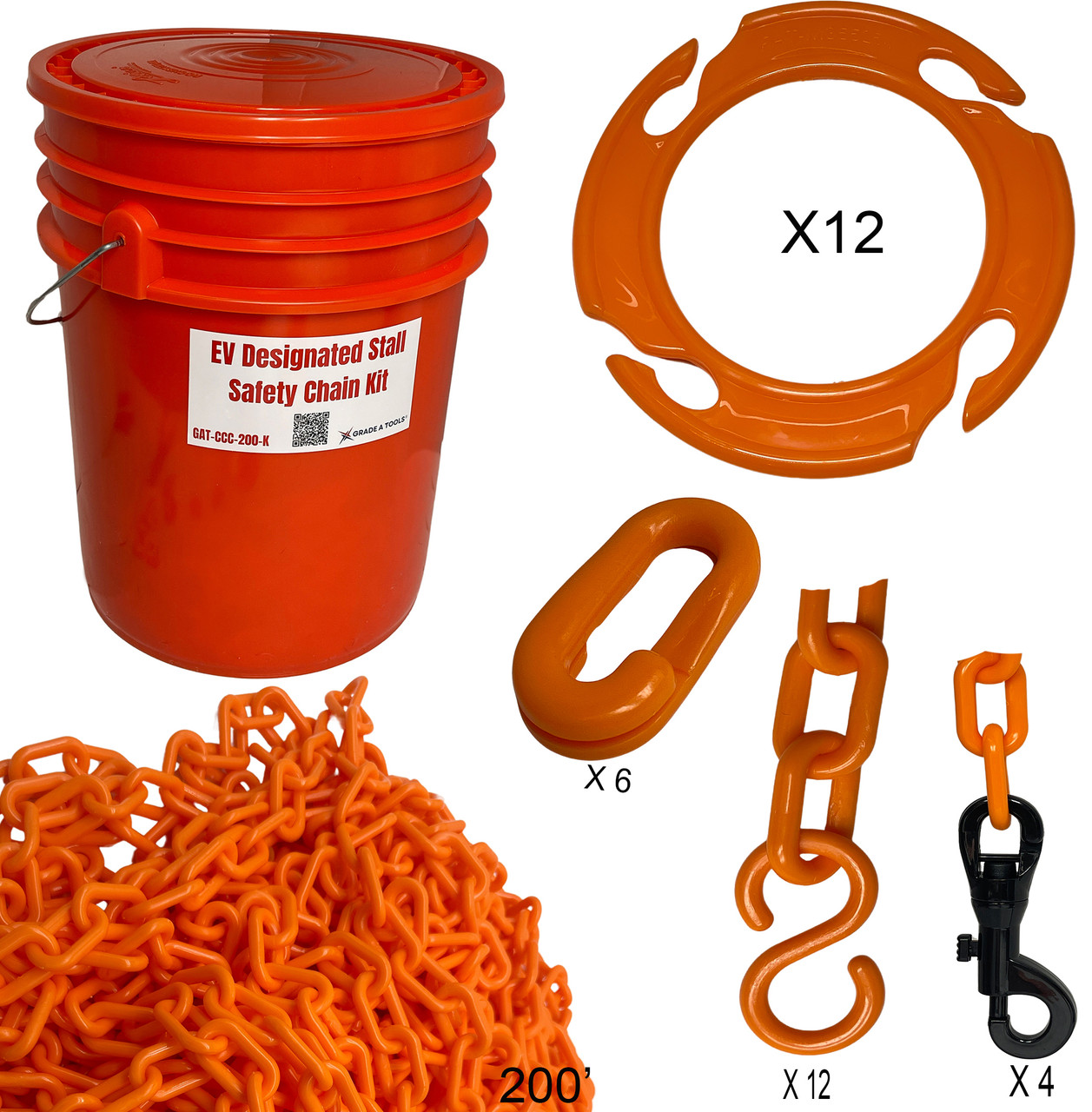 Cone Collar Chain and Connector kit - EV - Designated stall G