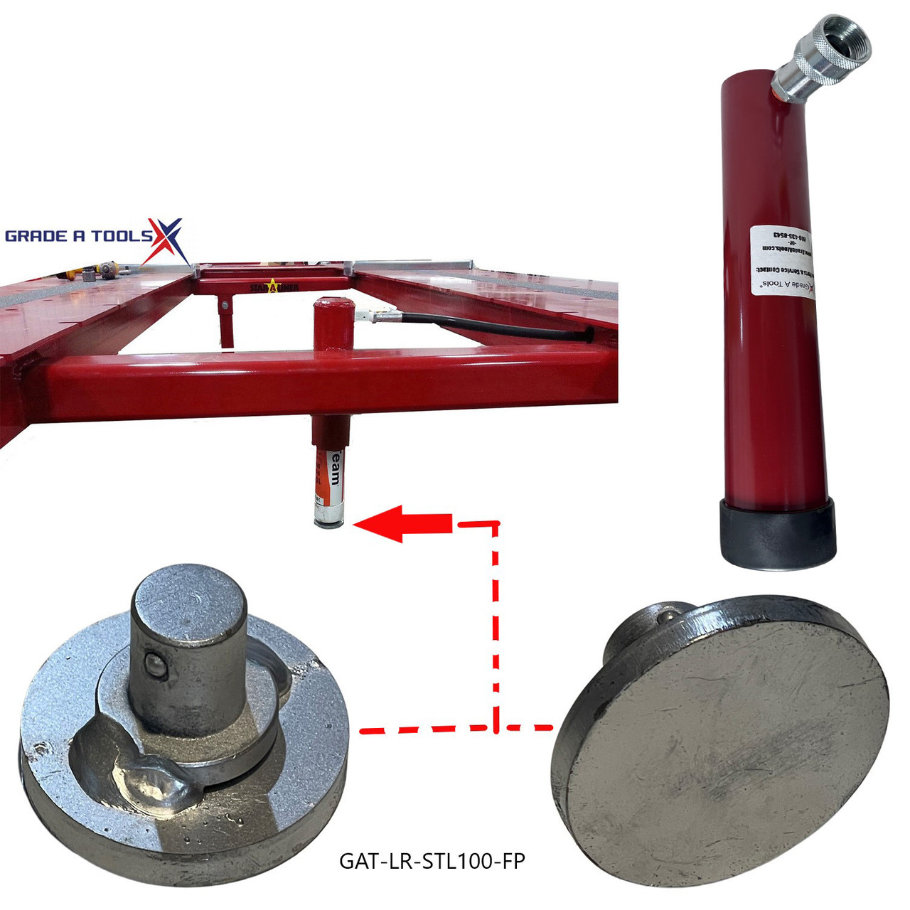 Star-A-Liner Cheetah Frame Machine Lift Ram cylinder Foot Pad B