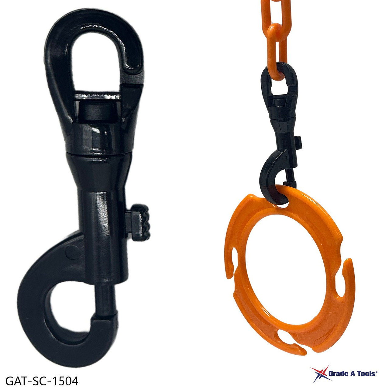 Plastic Safety Chain Spring Loaded Plastic Snap Connector - Hook C