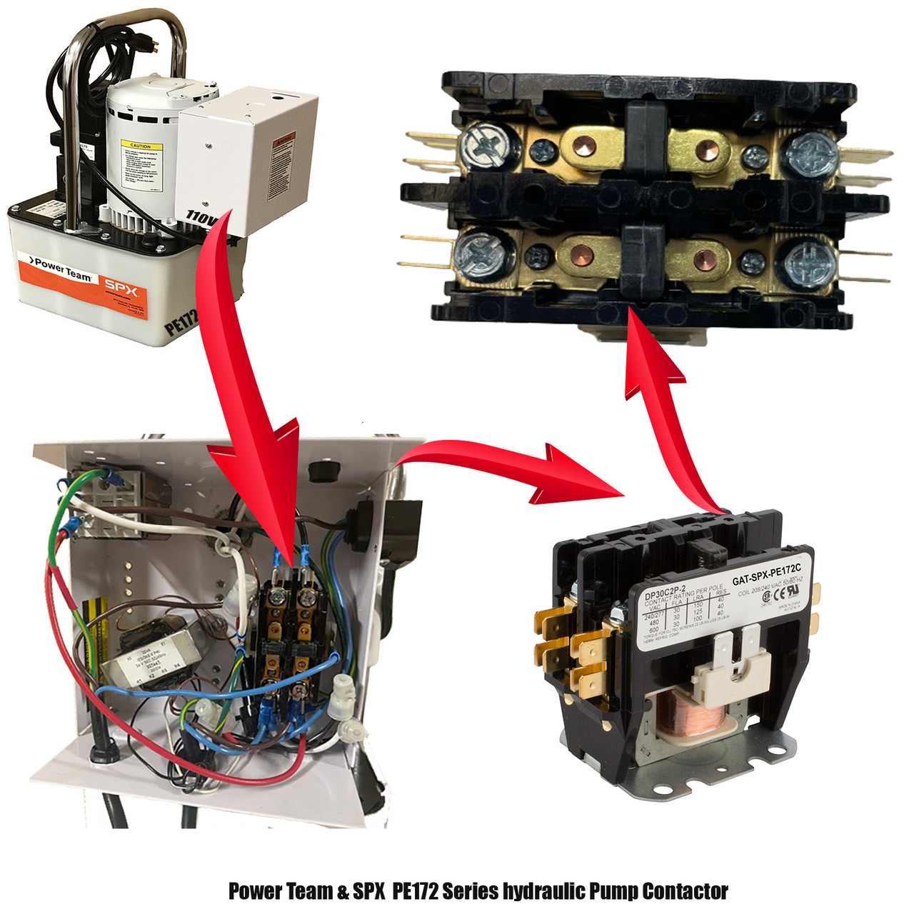 Power Team Hydraulic Pump electrical Contractor  for  PE172 Series pumps B 420718-4