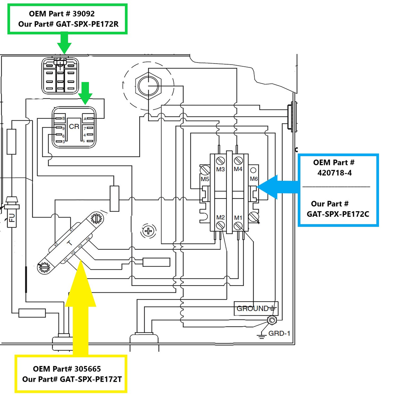 Power Team Hydraulic Pump electrical Contractor  for  PE172 Series pumps G 420718-4