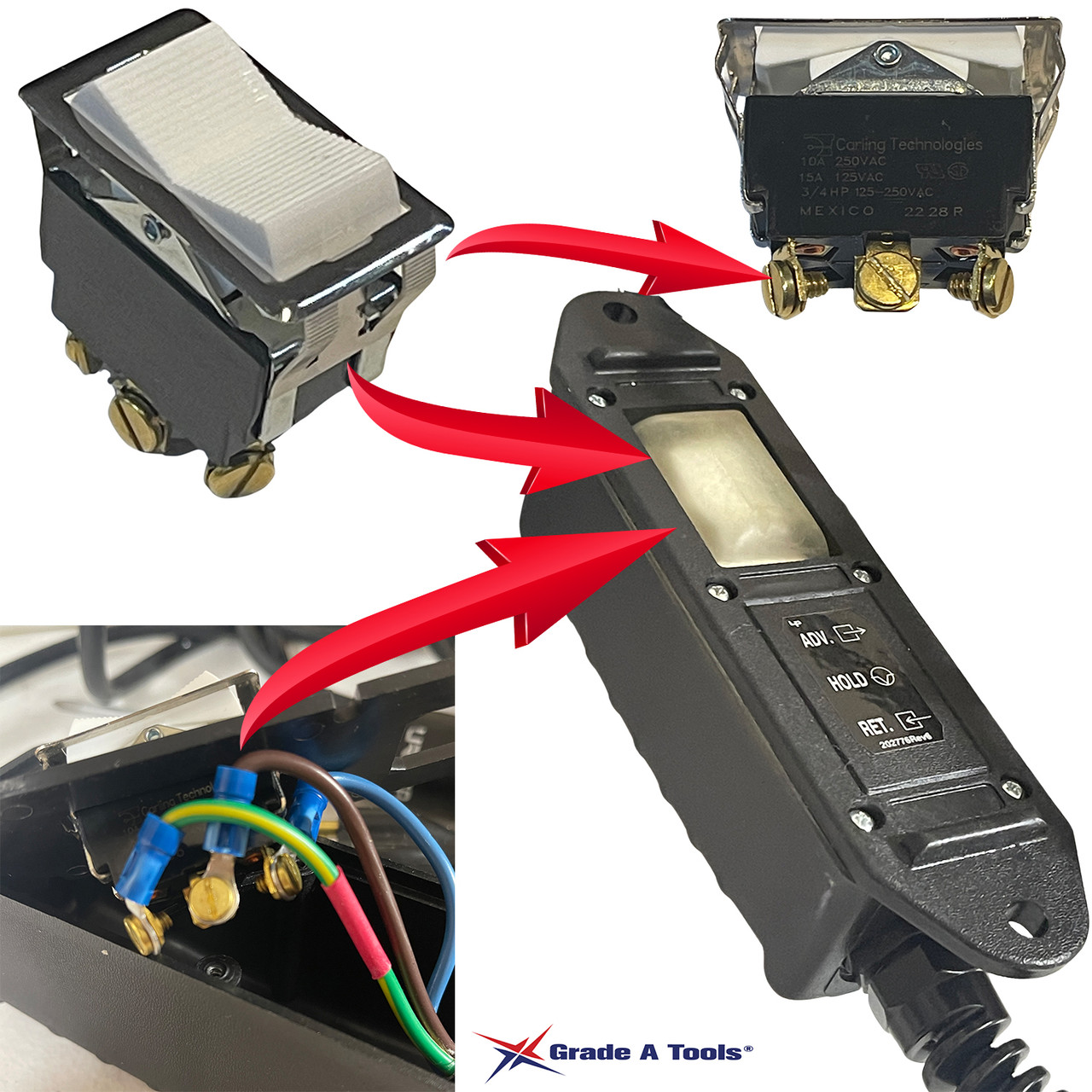 SPX - Power Team PE172 Control Panel Pendant  Rocker Switch 16772 D
