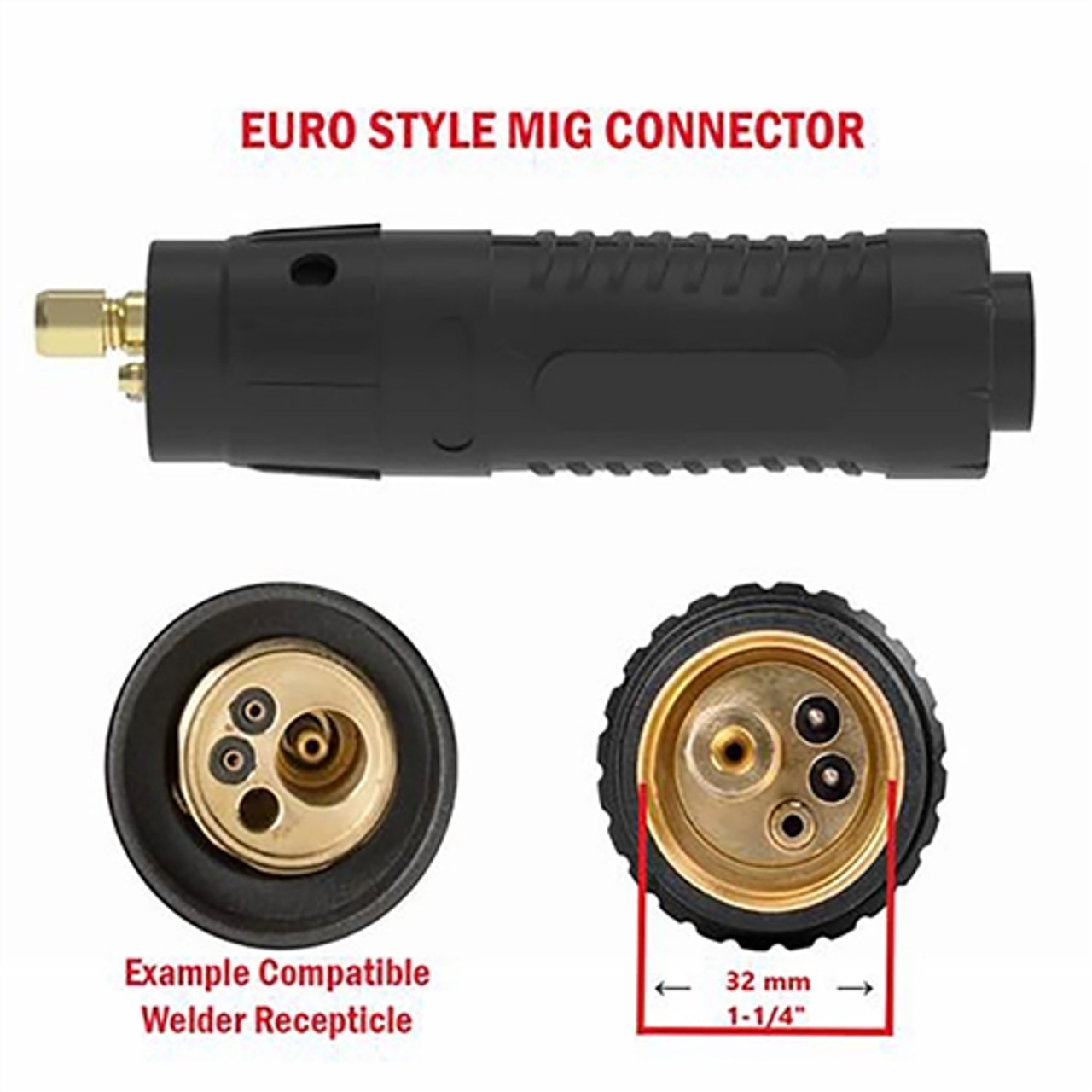 Silicon Bronze Red Handle  MIG Gun-Torch Assembly - Works With Prospot 82-7015 D