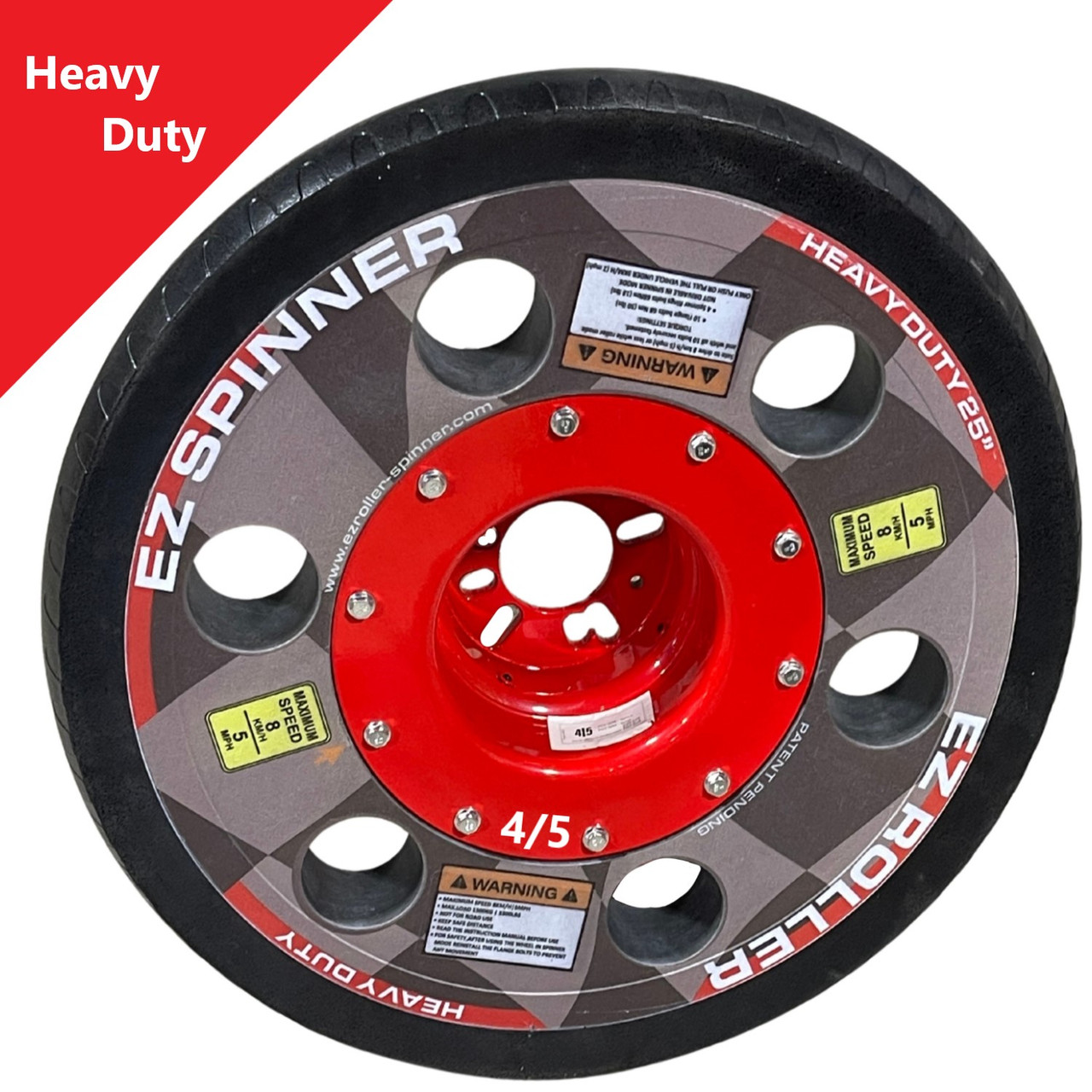 Heavy Duty 25" EZ Roller Spinner- Vehicle Mobility Wheel -  4&5 Lug Pattern A