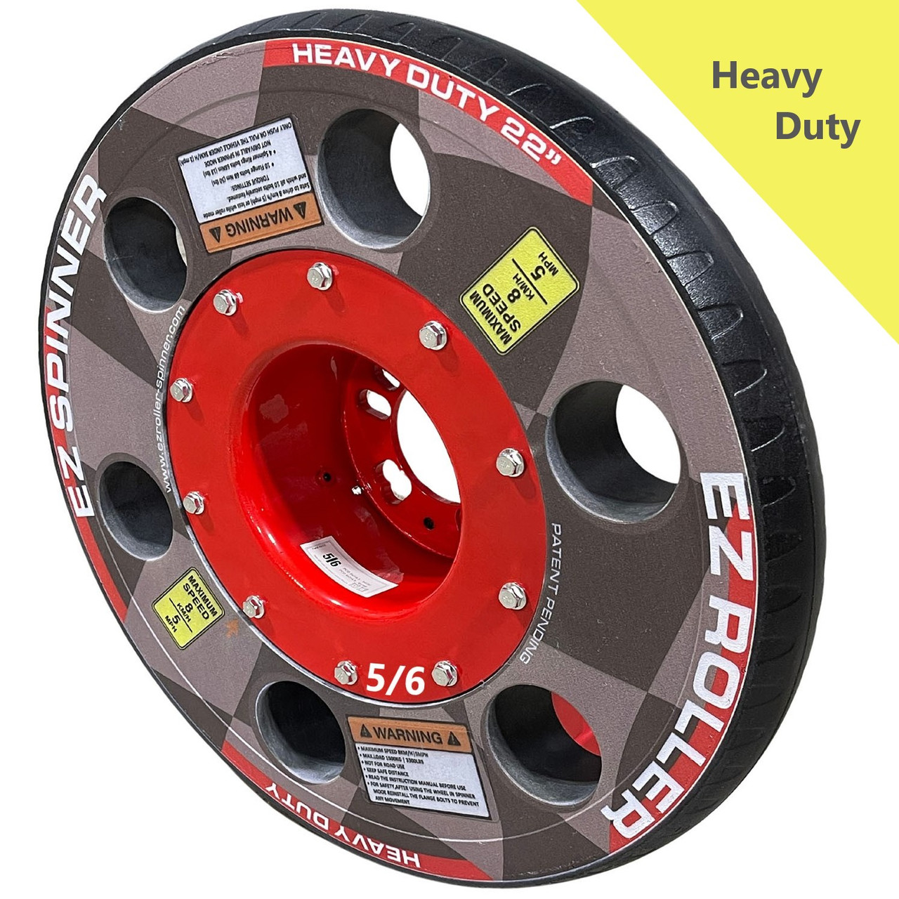 Heavy Duty 25" EZ Roller Spinner- Vehicle Mobility Wheel -  4&5 Lug Pattern H