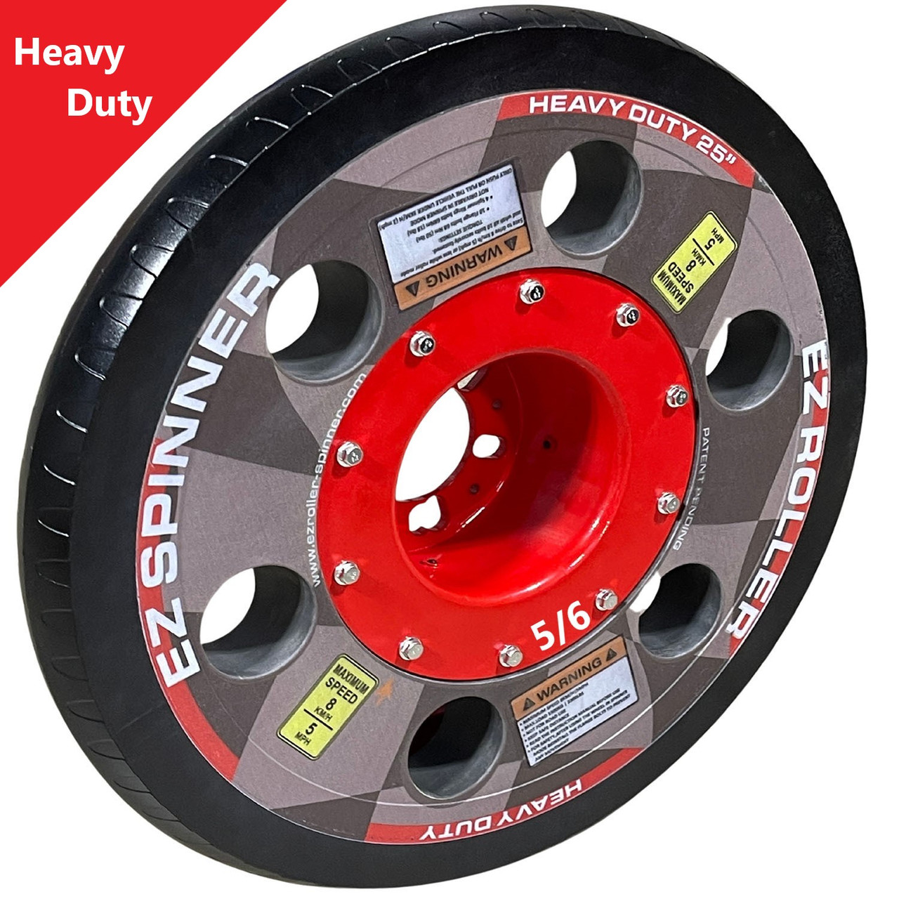 Heavy Duty 25" EZ Roller Spinner- Vehicle Mobility Wheel - 5&6 Lug Pattern A