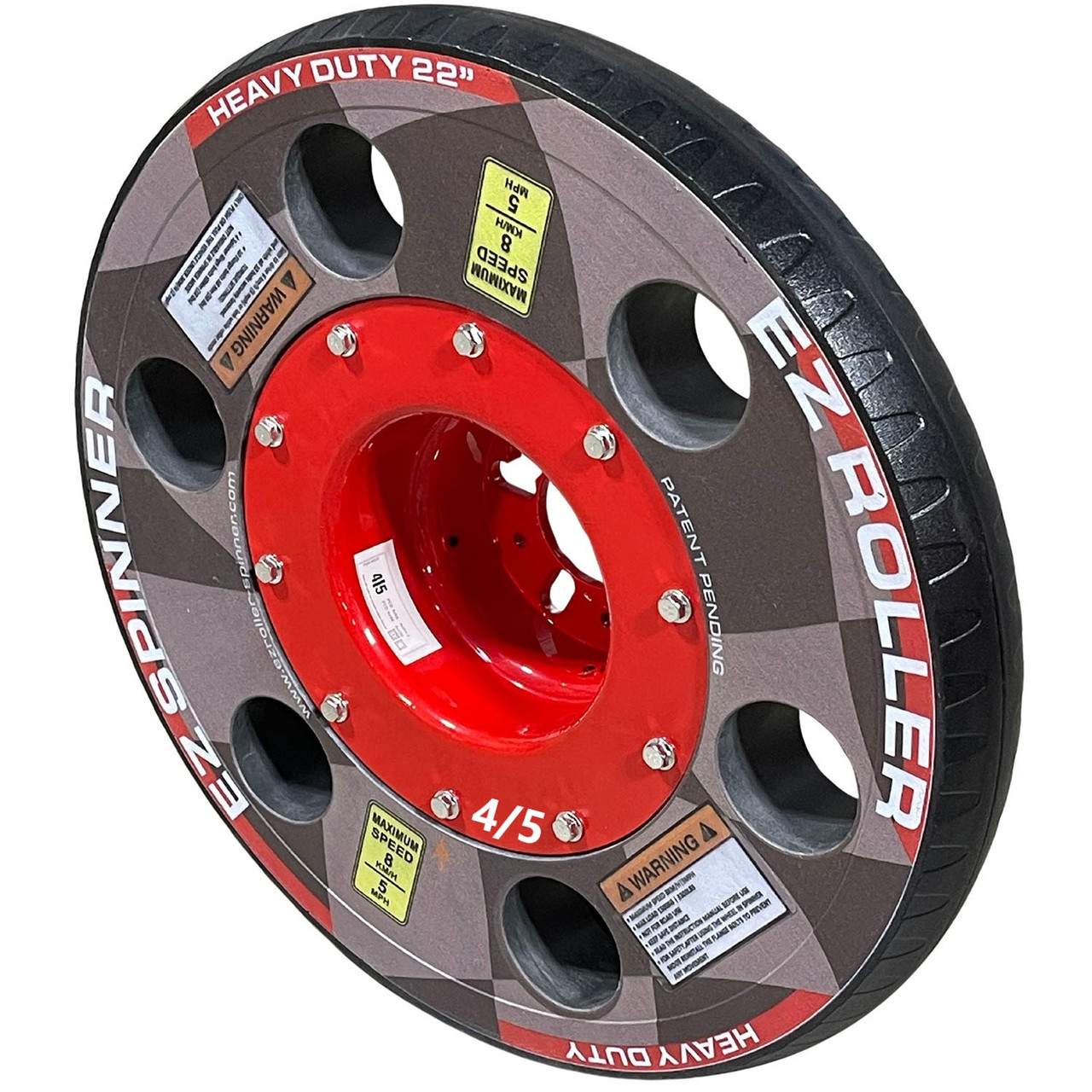 Heavy Duty 22" EZ Roller Spinner- Vehicle Mobility Wheel -  4&5 Lug Pattern H
