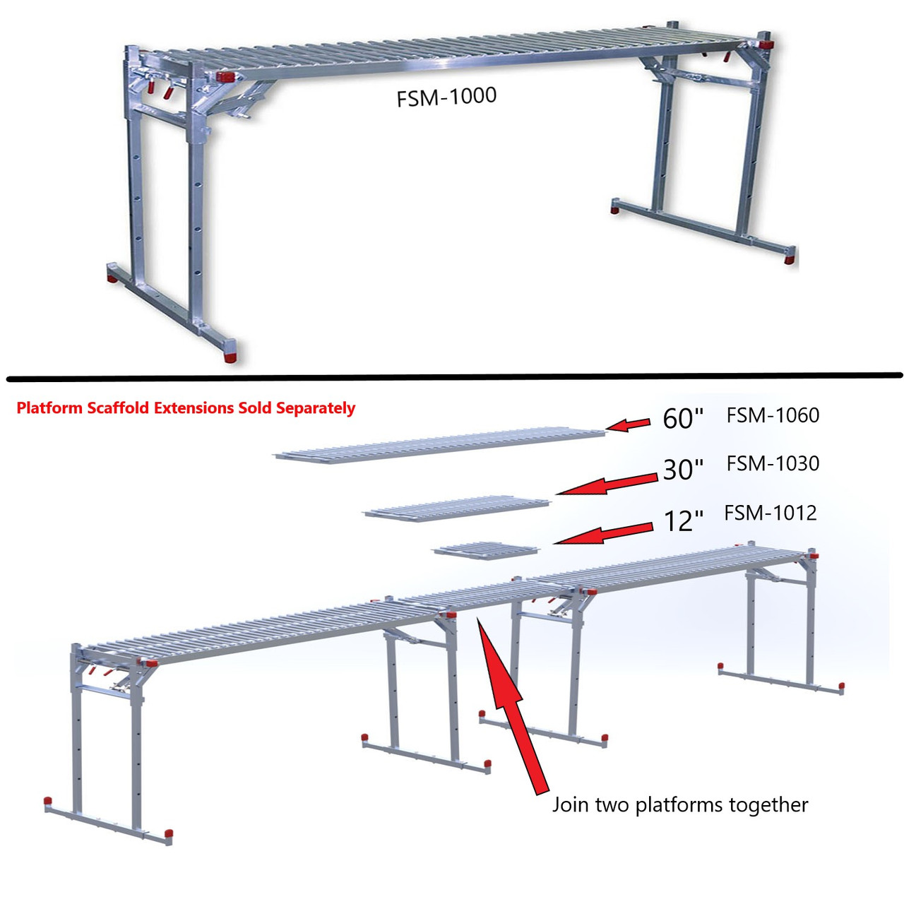 Adjustable Scaffold Platform - 400 lb Capacity E