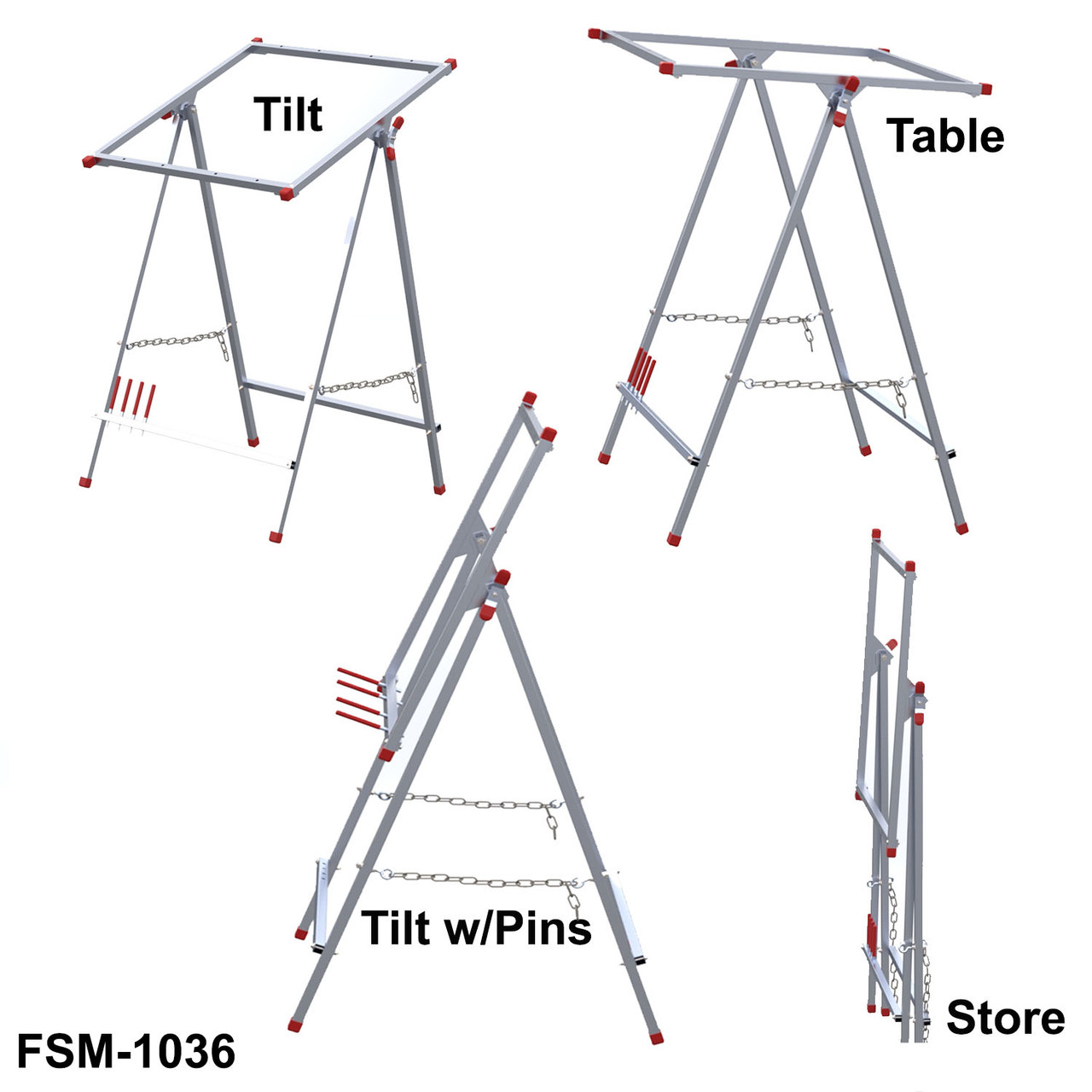 Adjustable Aluminum Tilt Table - Stand G