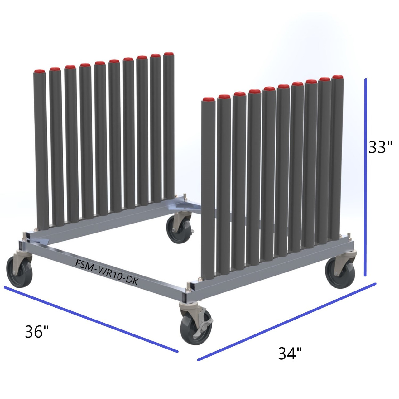 Mobile  Windshield and Glass Storage Dolly - 9 Slot B