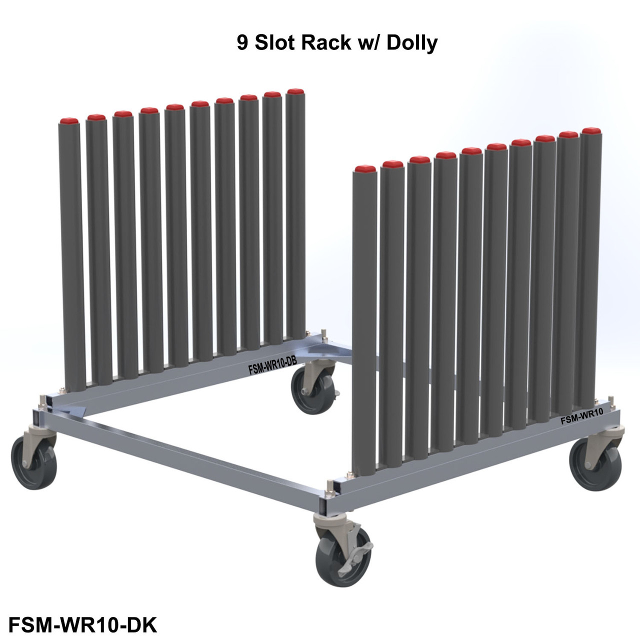 Mobile  Windshield and Glass Storage Dolly - 9 Slot D