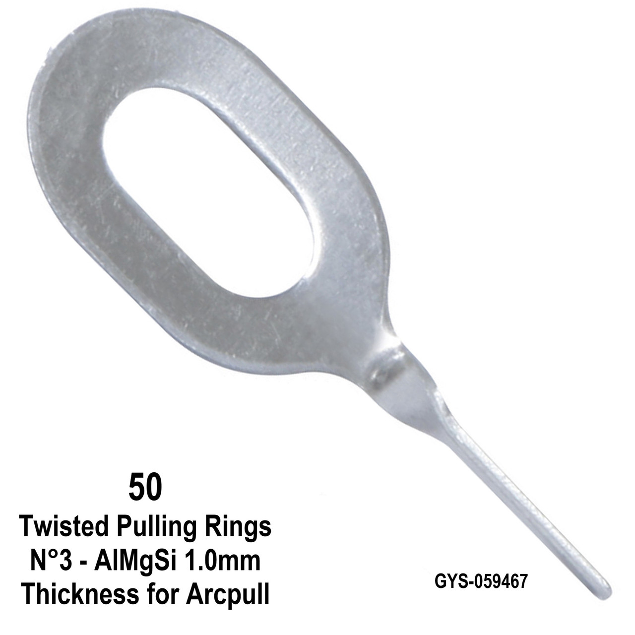 AlMgSi  Aluminum - Silicon  Dent Pulling Rings Keys - Twisted  GYS-059461