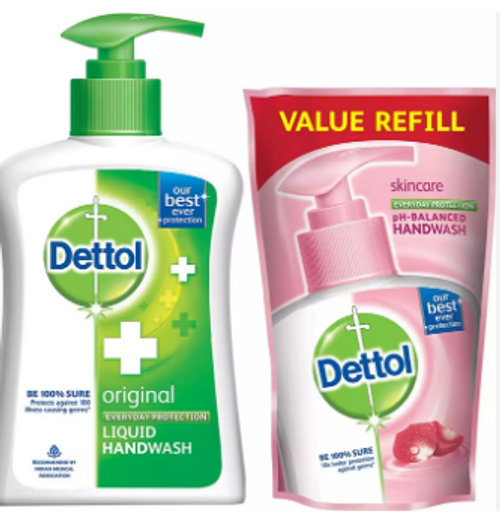 Dettol liquid Hand wash  Germ defence 200ml with  free liquid Hand wash175ml