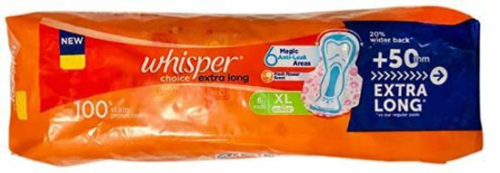 Whisper Choice Extra Long (16 pads) 2pads Free