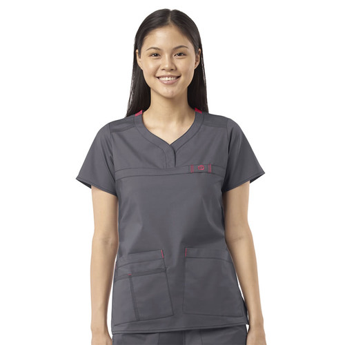 WonderFLEX Patience - Women's Curved Notch Neck Scrub Top (6208)