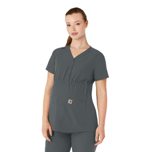 Force Essentials Women's Henley Maternity Scrub Top (C14113)
