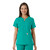 Force Essentials Women's Notch Neck Tunic Knit Panel Scrub Top (C12413)