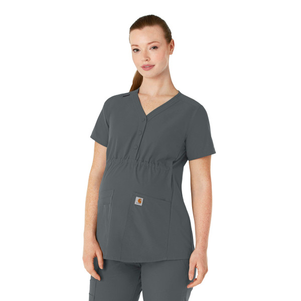 Force Essentials Women's Henley Maternity Scrub Top (C14113)