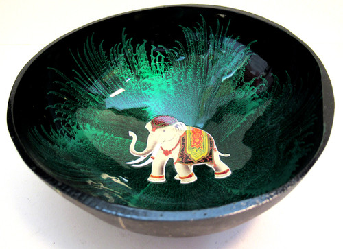 Emerald Green Coconut Bowl