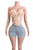 3d Floral Embellished Corset Top