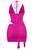Katalina Halter Front Slit Mini Dress