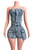 Strapless Denim Cargo Romper