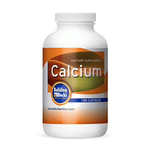 Bottle of Building Blocks Calcium Citrate Capsules Bottle of Building Blocks Calcium Citrate Capsules