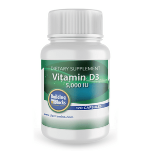 Vitamin D3 5000 IU Bottle Front