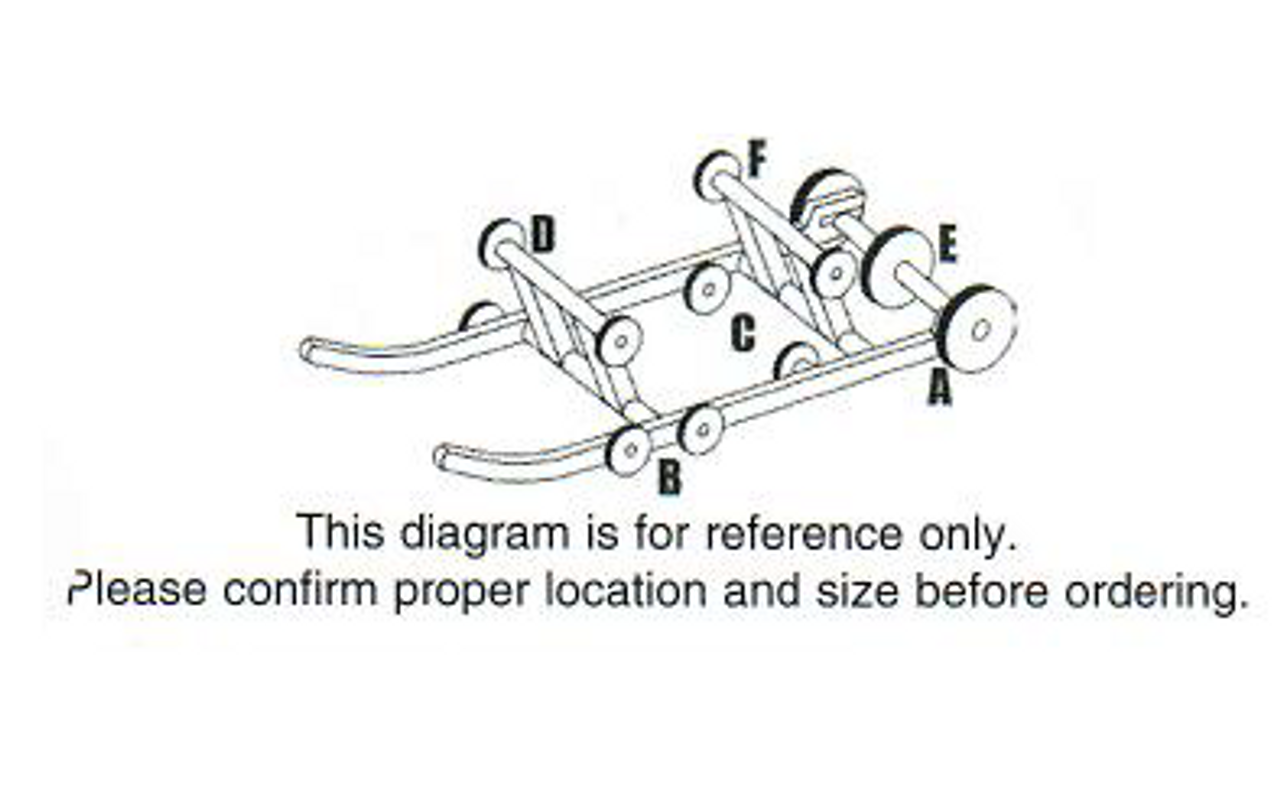 Idler Wheel compatible with Ski Doo - Yellow color, 5.46" X 25 MM Part# 541-5087 OEM# 5031899094, 190815