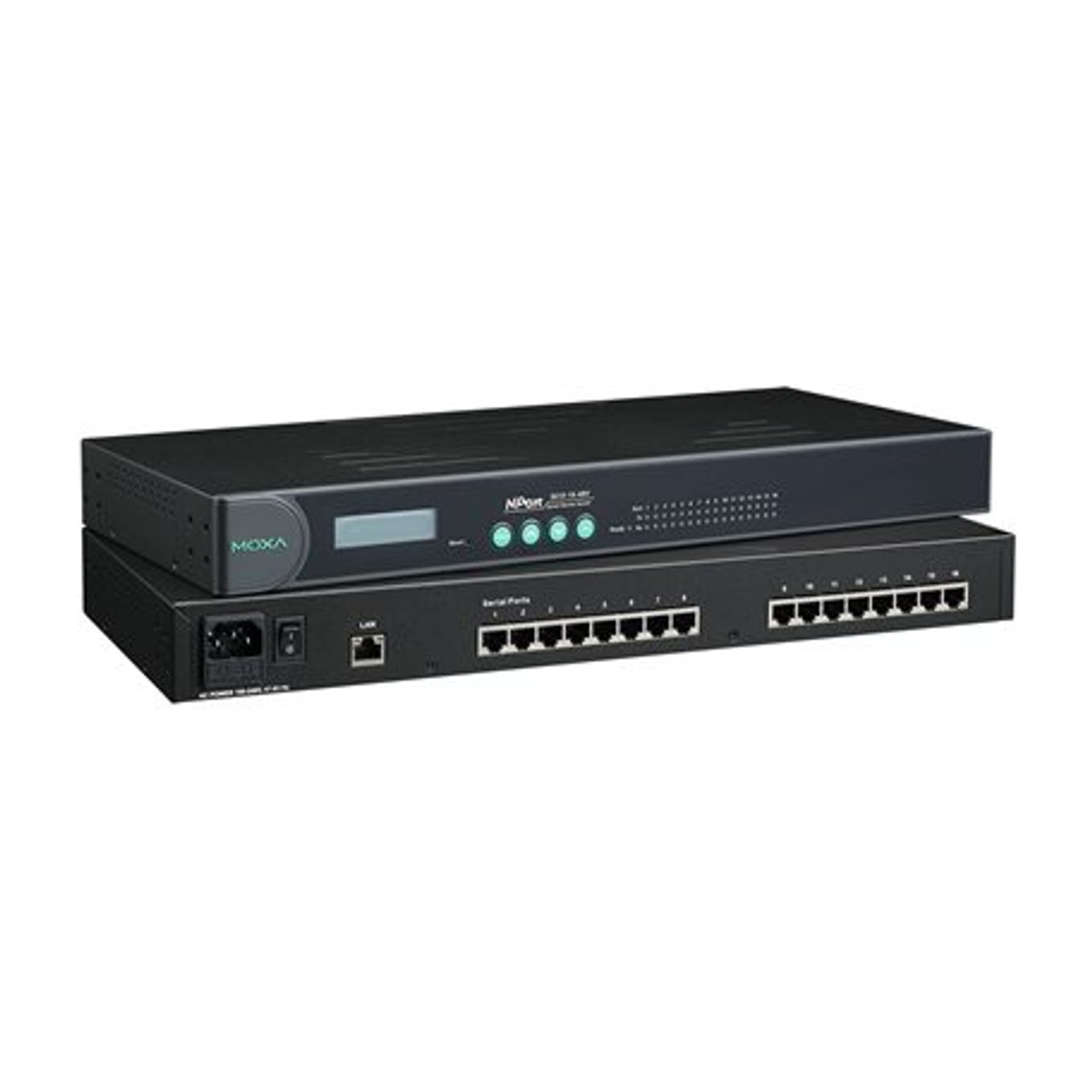 Moxa NPort 5610-16: 16-Port Device Server, RS-232, 100/240V