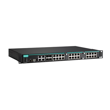 Moxa IKS-6728A-8PoE-4GTXSFP-HV-HV-T: Modular Managed Ethernet