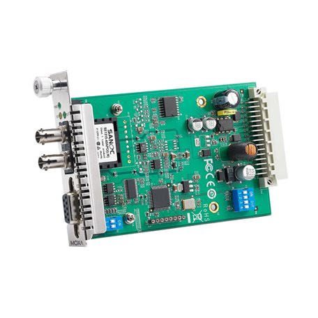 Moxa TCF-142-M-ST-T: RS-232/422/485 to Fiber Optic Converter. ST Multi ...