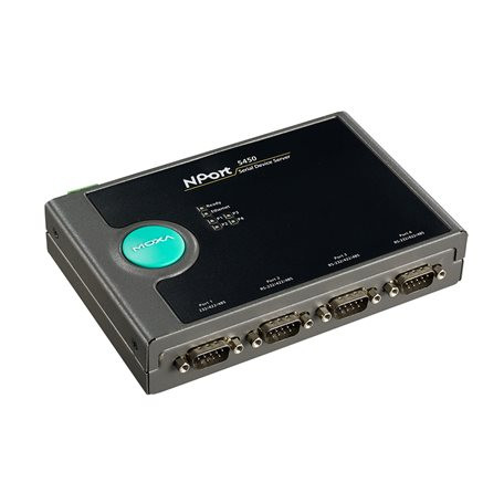 Moxa NPort 5450: 4-Port Device Server, RS-232/422/485, DB9