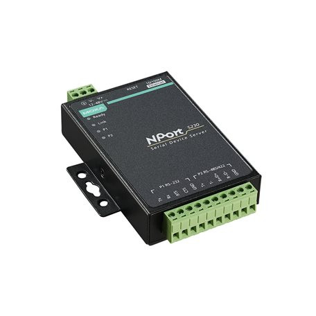 Moxa NPort 5230-T: 2-Port Device Server, 1 RS-232-Port, 1 RS-422
