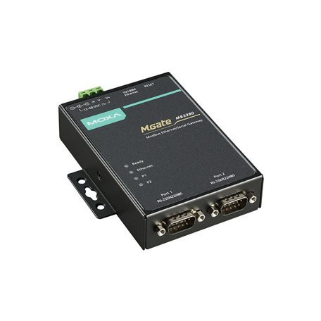 Moxa MGate MB3480: 4 Port RS-232/422/485 Modbus TCP to Serial
