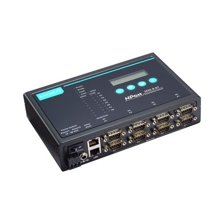 Moxa NPort 5650-8-DT-T: 8 port desktop mode device server, 3 in 1