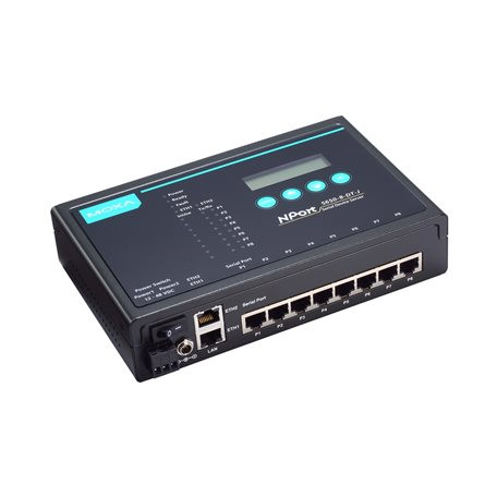 Moxa NPort 5650-8-DT-T: 8 port desktop mode device server, 3 in 1