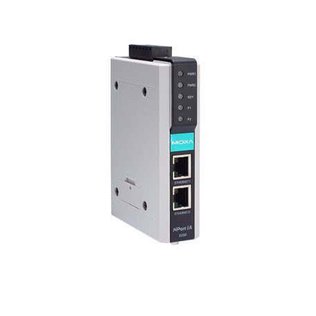 Moxa NPort IA-5250: 2-Port RS-232/422/485 Serial Device Server, 10