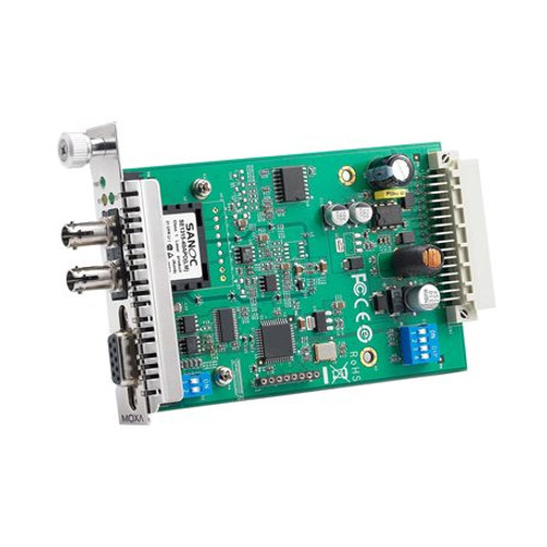 Moxa TCF-90-M-ST: RS-232 to Fiber Optic Converter. Port Powered