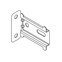 Angled wall mounting plate for DIN rail mounting, 40 mm