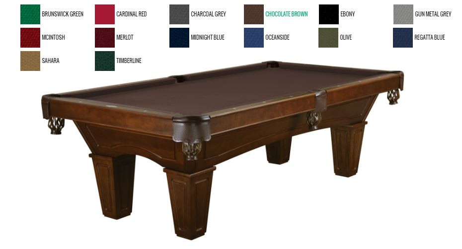 This 8' Allenton is displayed using Chocolate Brunswick Centennial Cloth