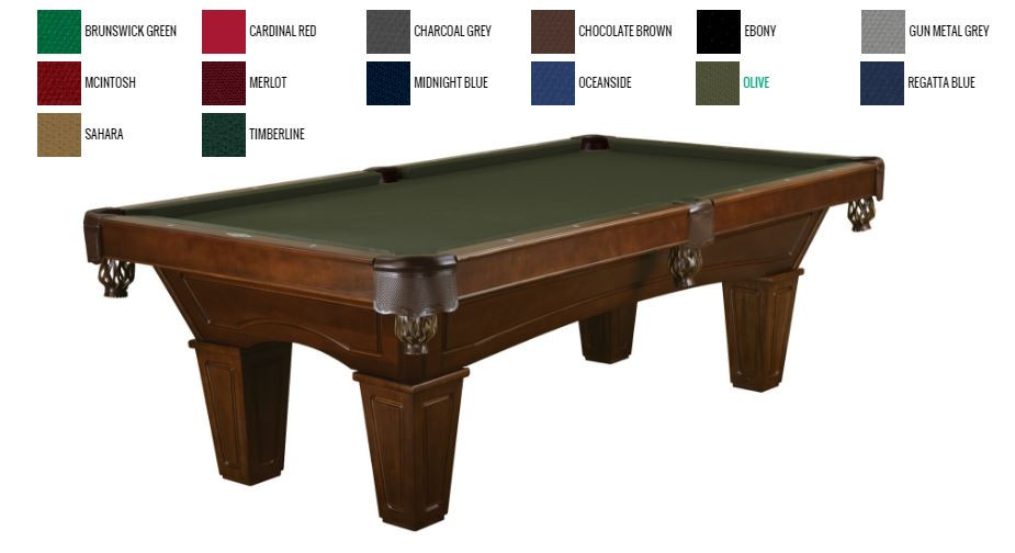 This 8' Allenton is displayed using Olive Brunswick Centennial Cloth