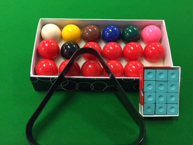 2" inch SNOOKER BALLS, TRIANGLE & CHALK PACKAGE -  Pool Snooker Billiard Balls