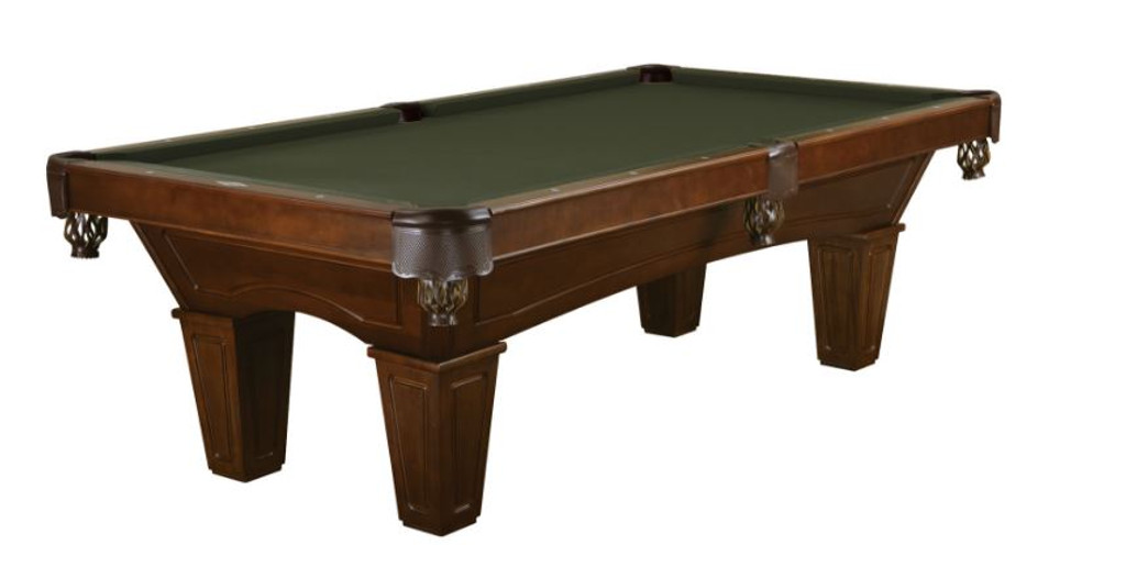 8' "Brunswick" Allenton Pool Table   Chestnut Stain - Tapered Leg 