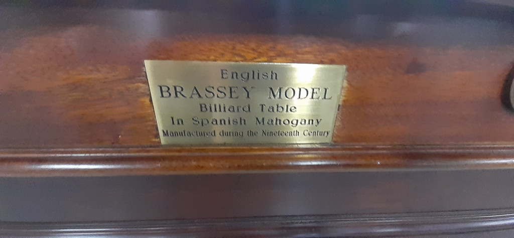12ft Antique English Brassey Model Snooker Table  2nd Hand with Accessories