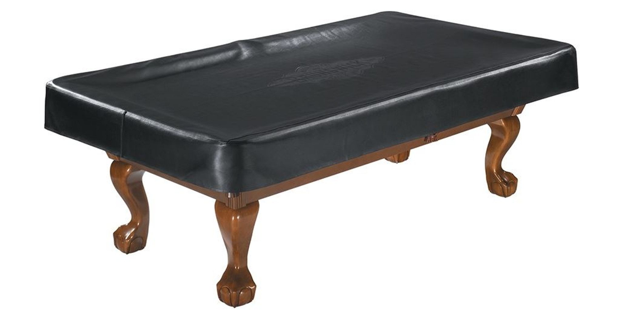 7' Black Brunswick Pool Table Cover with Emblem Contender Astra