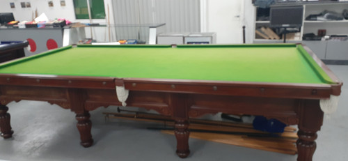 12ft Antique English Brassey Model Snooker Table  2nd Hand with Accessories