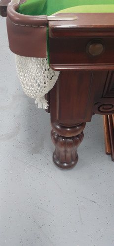 12ft Antique English Brassey Model Snooker Table  2nd Hand with Accessories